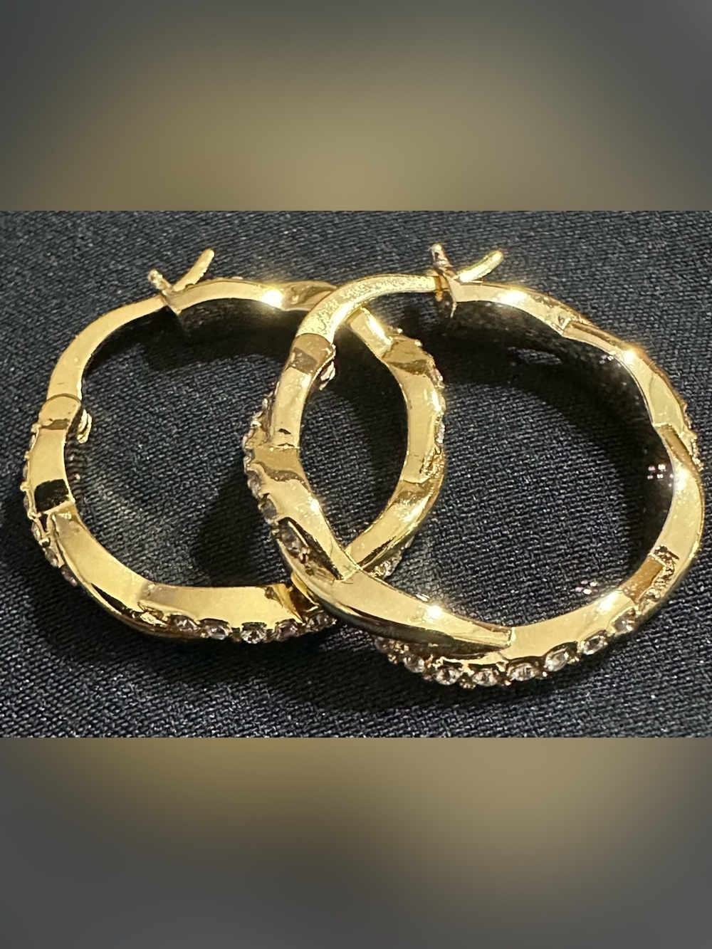 Cate & Chloe Lauren Twisted Hoop Earrings - Gold